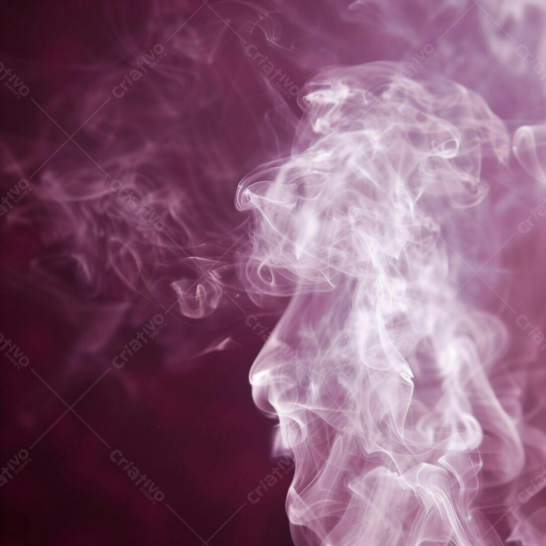 Nuvem de fumaça rosa e branca abstrata