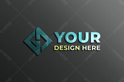 Logotipo Dourado Da Empresa 3D Com Reflexão Novo 17 Mockup