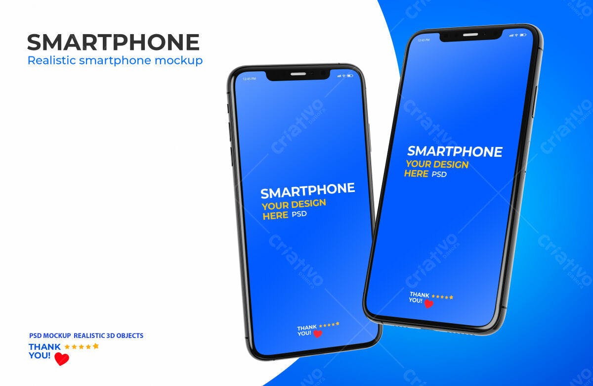 Mockup Smartphone Realista em PSD Editável