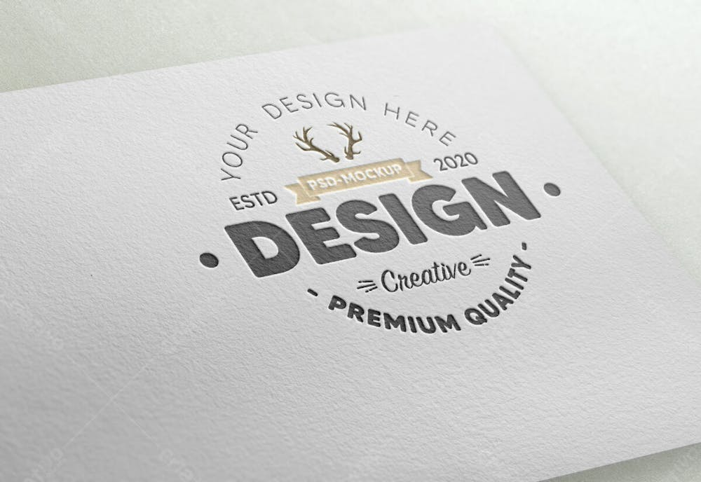 Logotipo Dourado Da Empresa 3D Com Reflexão Novo 23 Mockup
