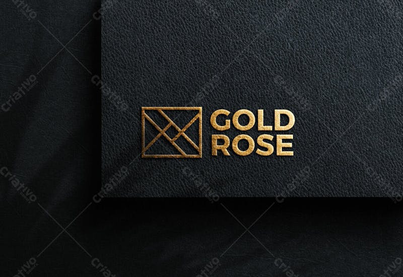 Logotipo dourado da empresa 3d com reflexão novo 30 mockup
