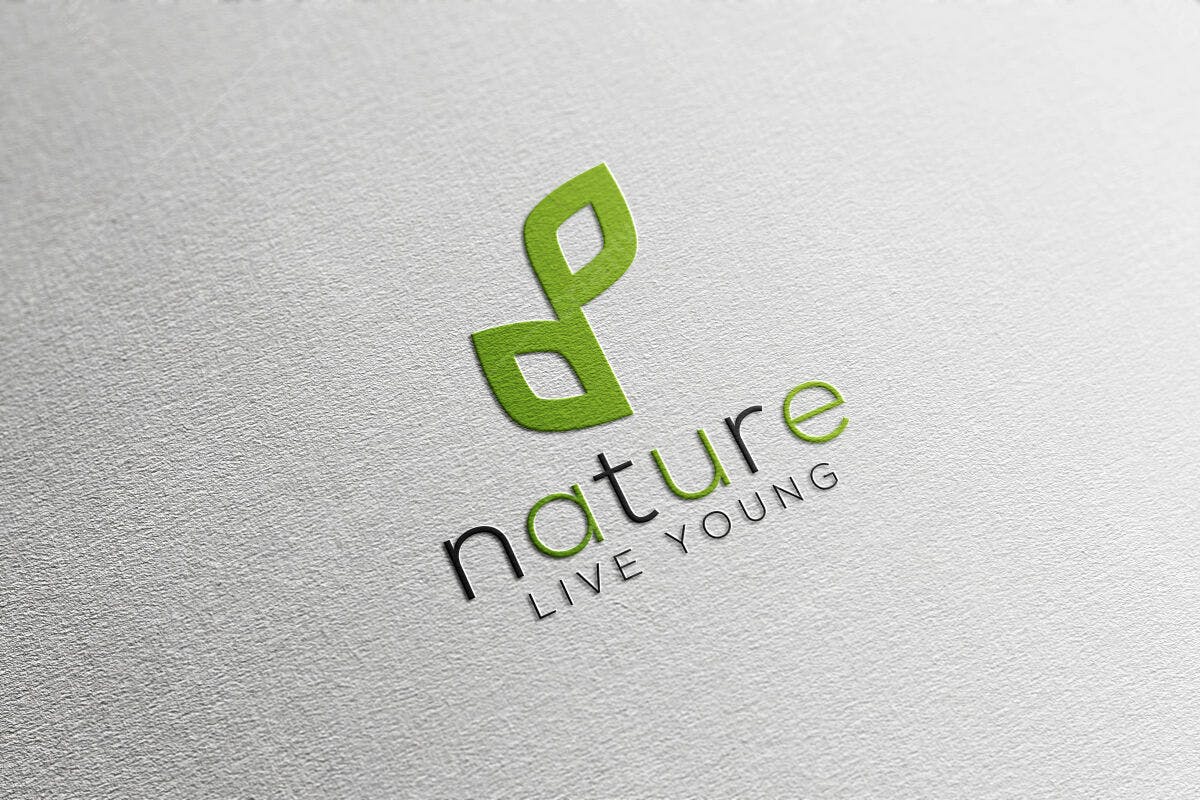 Logo Natureza Verde PSD Editável