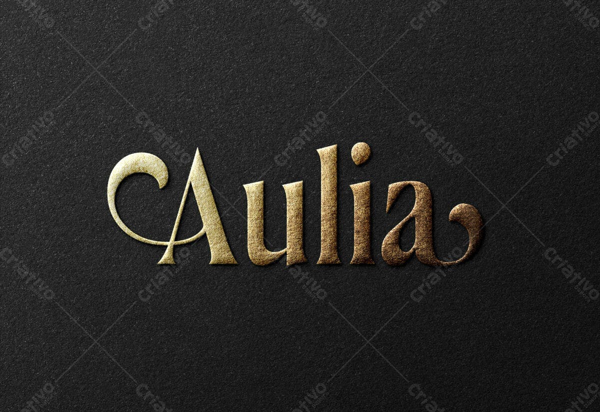 Nome Personalizado em Ouro - PSD Editável