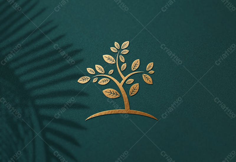 Logotipo dourado da empresa 3d com reflexão novo 55 mockup