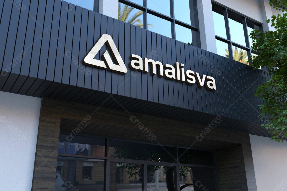Placa Comercial para Empresa PSD Editável