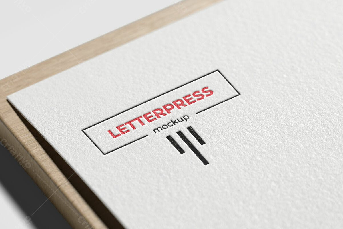 Cartão de Visita Letterpress PSD Editável