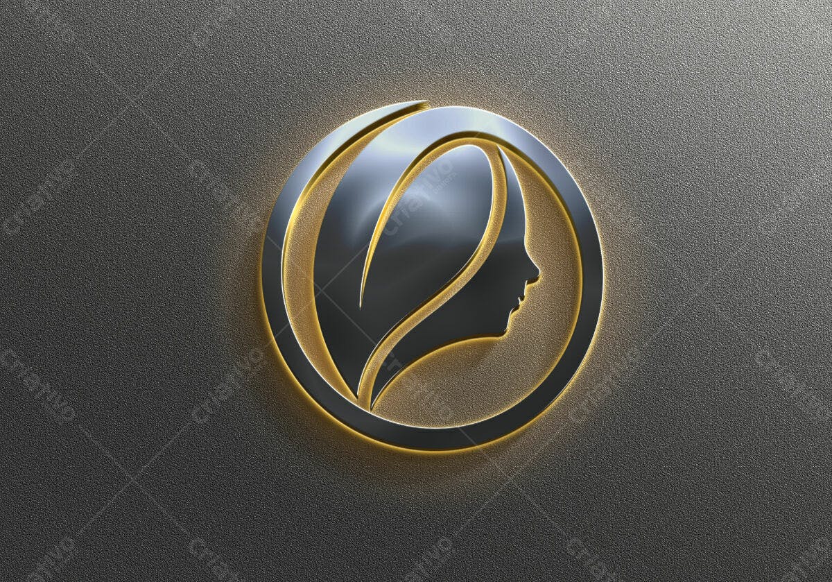 Logo Circular para Salão de Beleza PSD Editável
