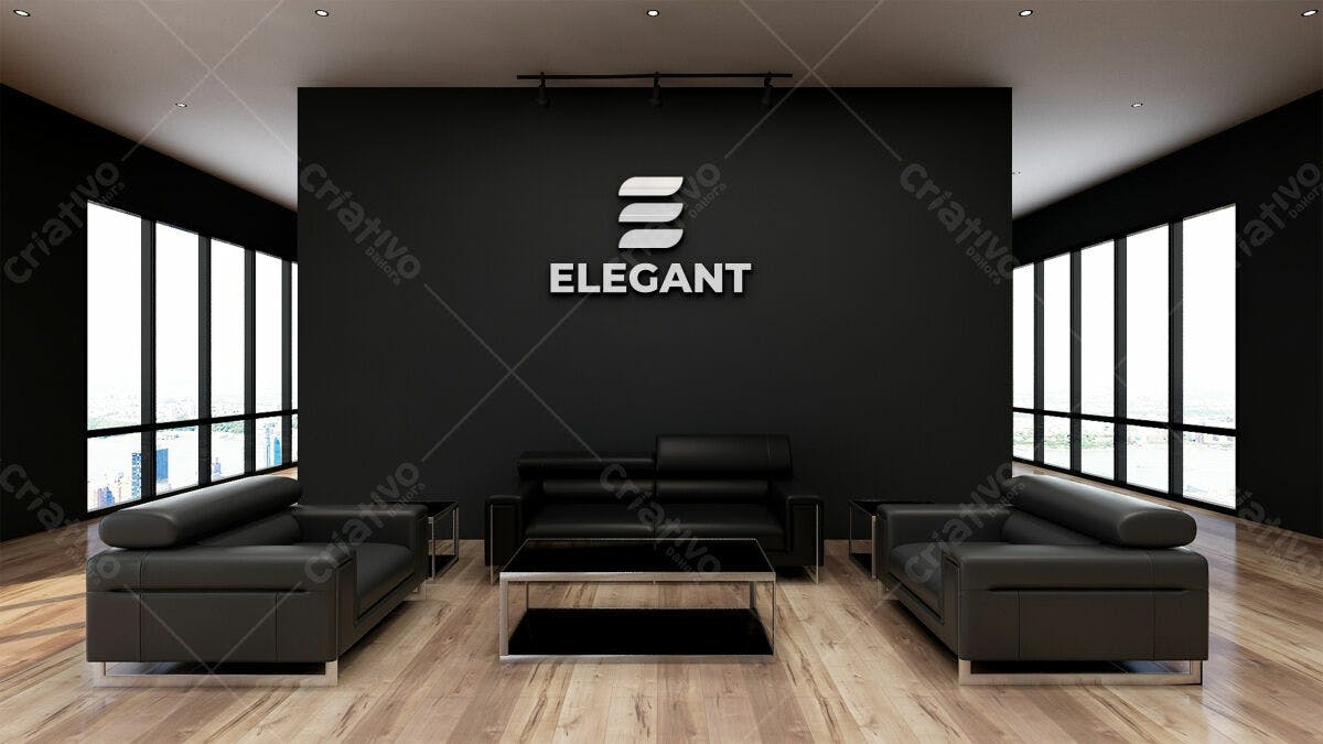 Mockup Sala de Espera Corporativa PSD Editável
