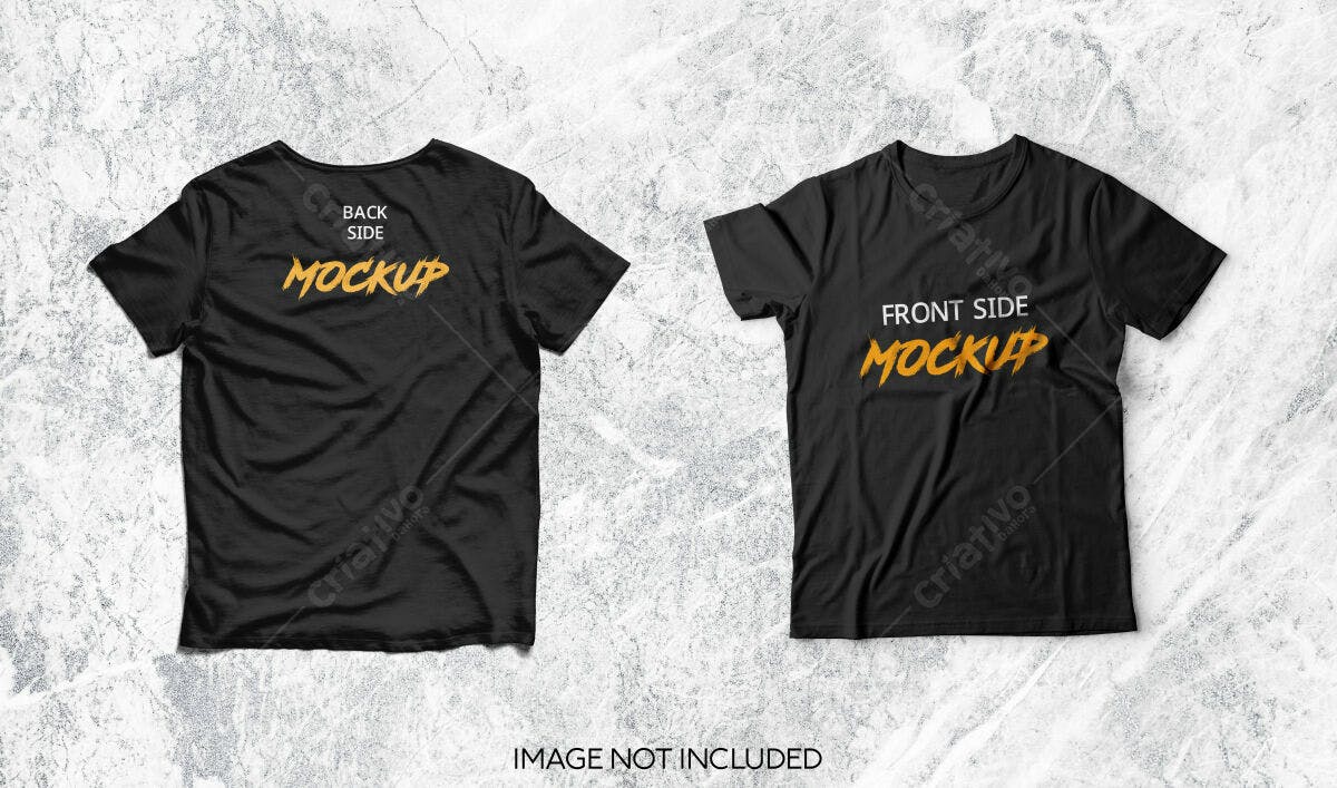 Mockup Camiseta Preta PSD Editável