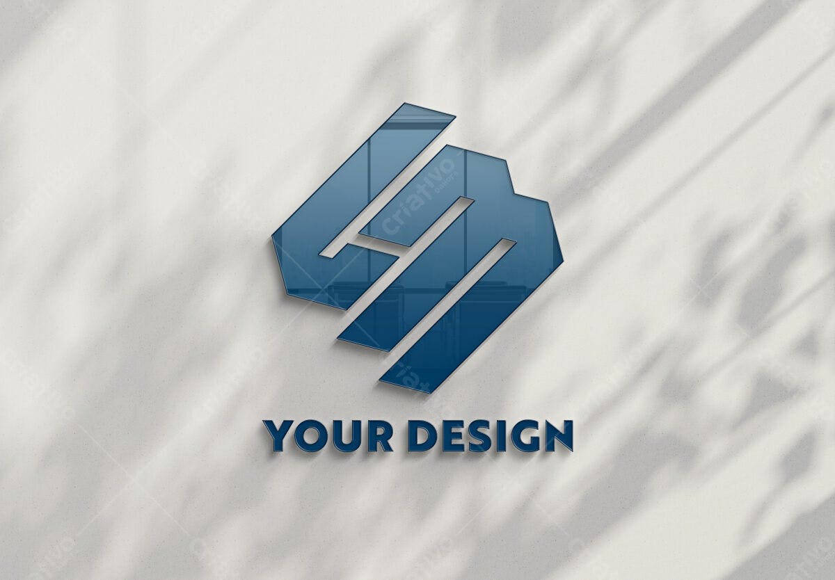 Logo Profissional Azul Marinho PSD Editável