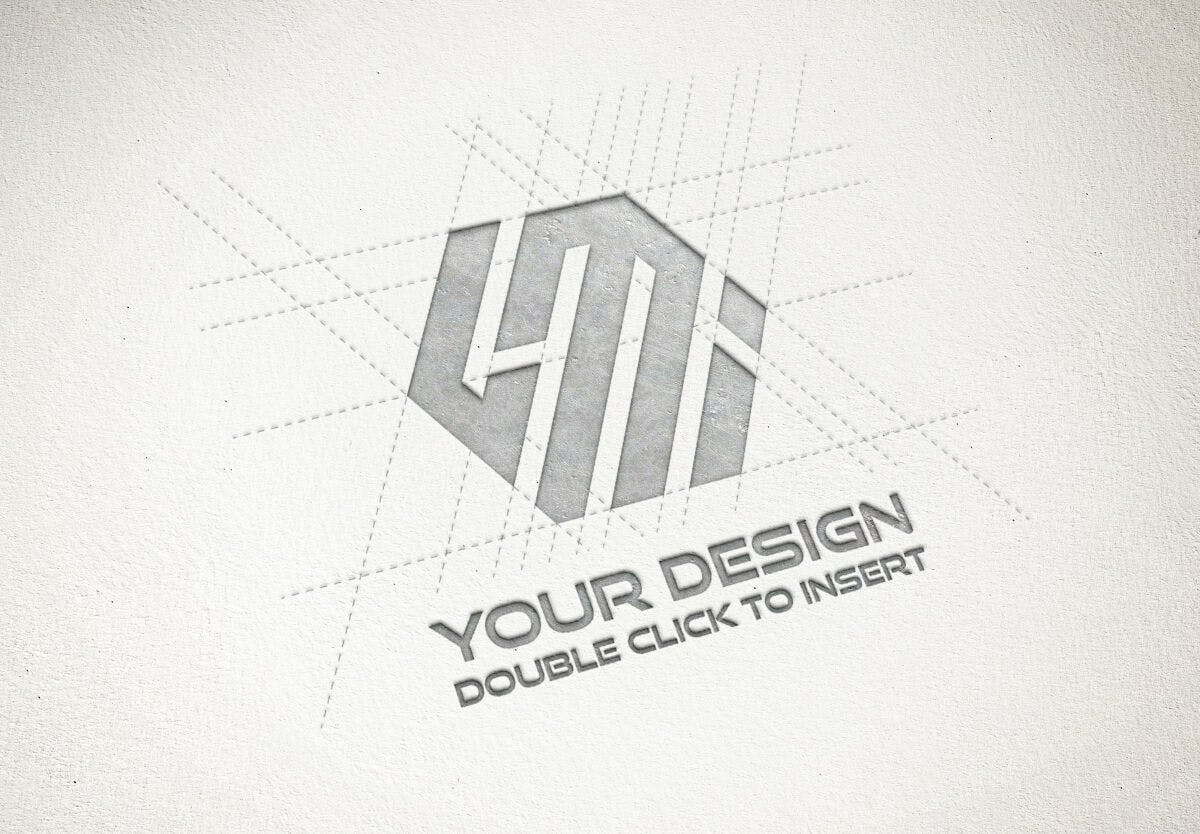 Logo Hexagonal Moderna PSD Editável