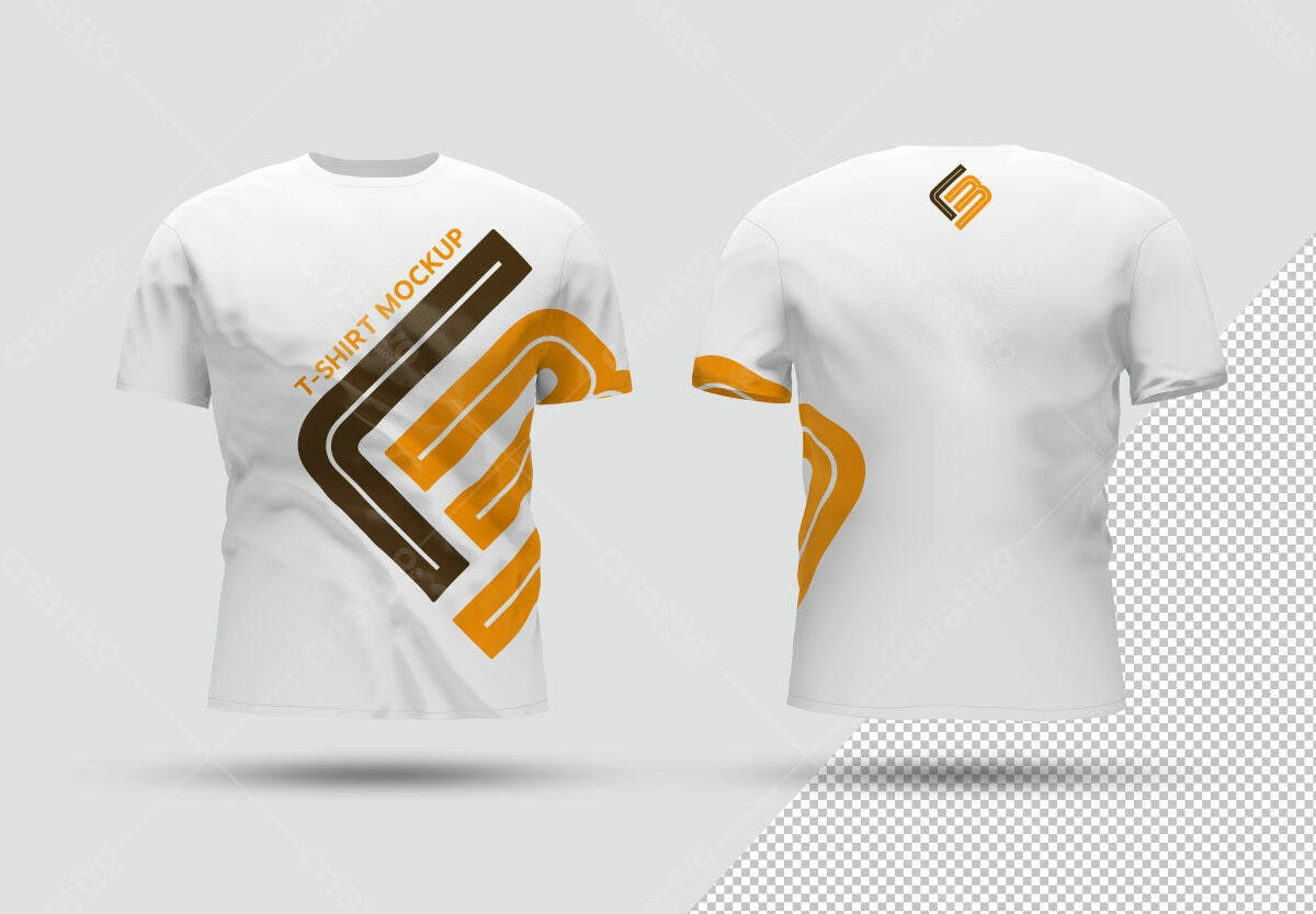 Camiseta com Design Moderno PSD Editável