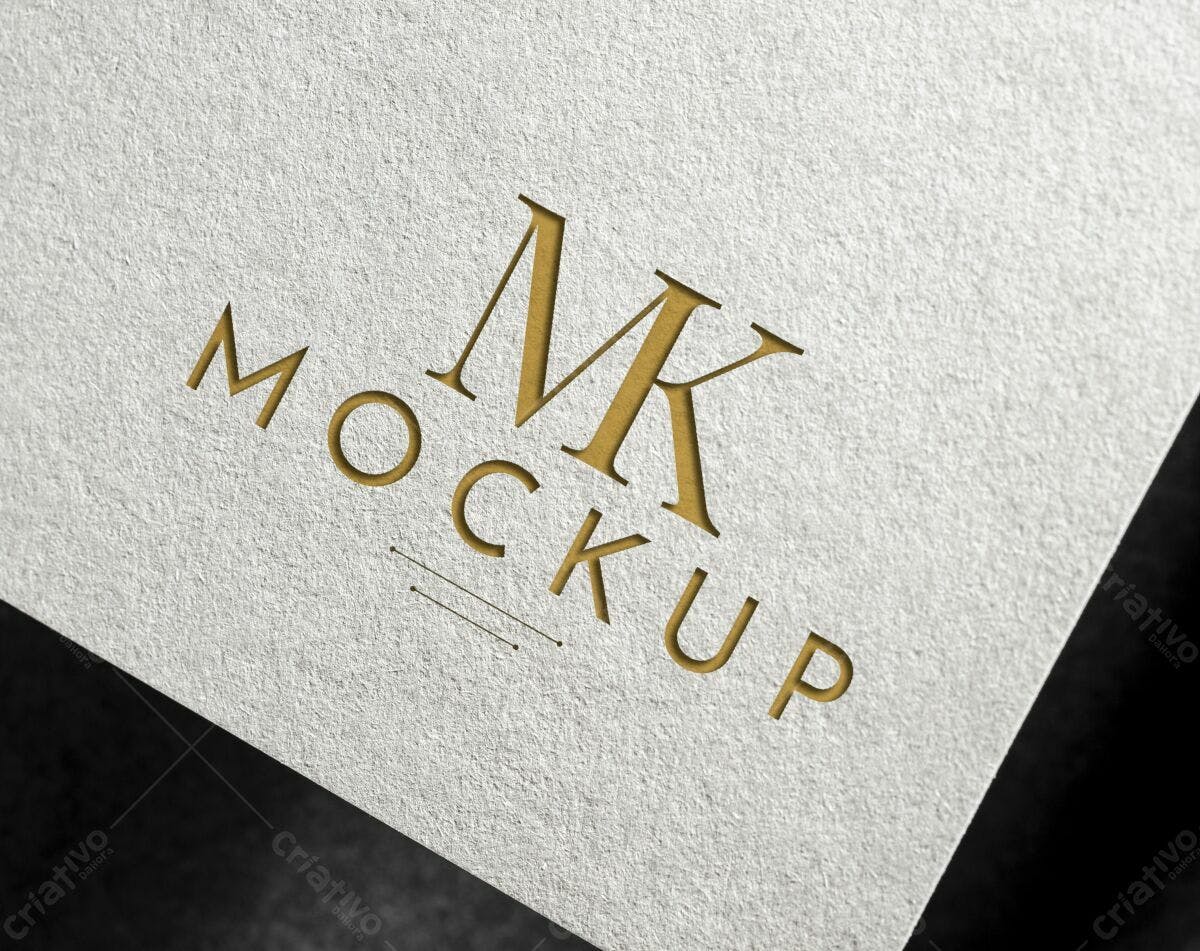 Mockup de Logotipo Minimalista em PSD Editável