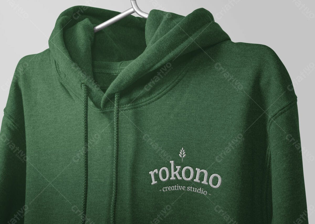 Hoodie Verde Escuro PSD Editável