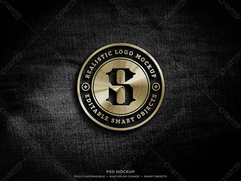 Logotipo dourado da empresa 3d com reflexão novo 104 mockup