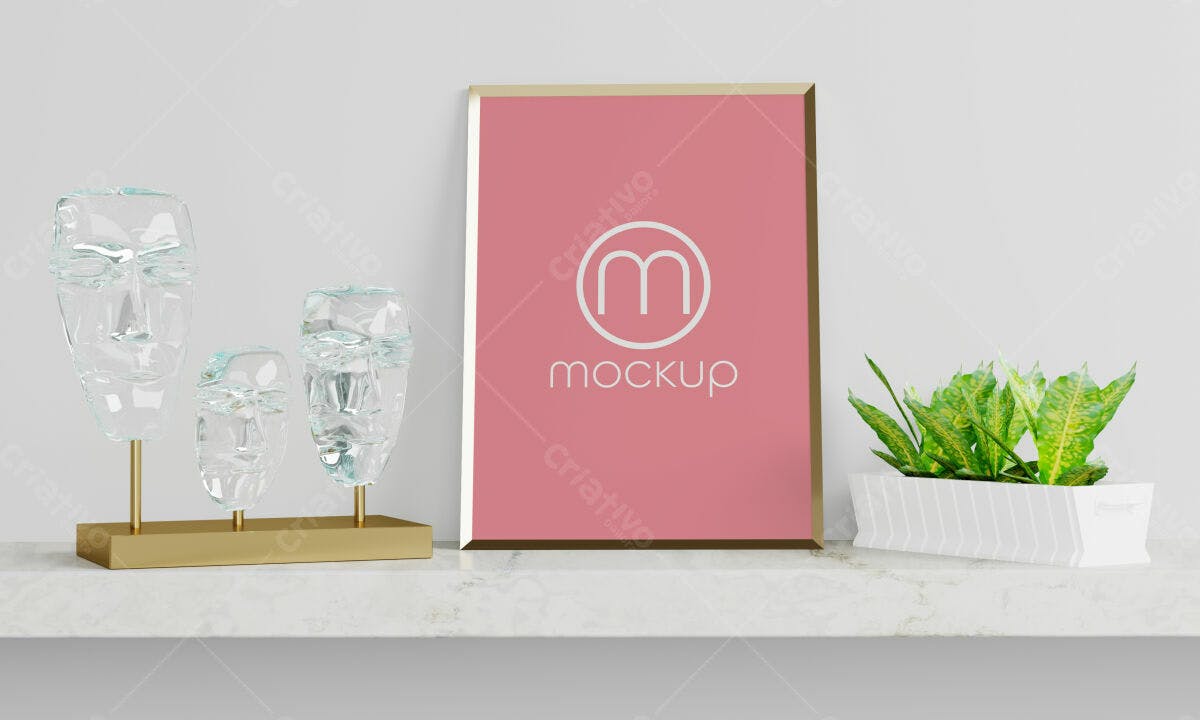 Moldura para Decoração Minimalista PSD Editável