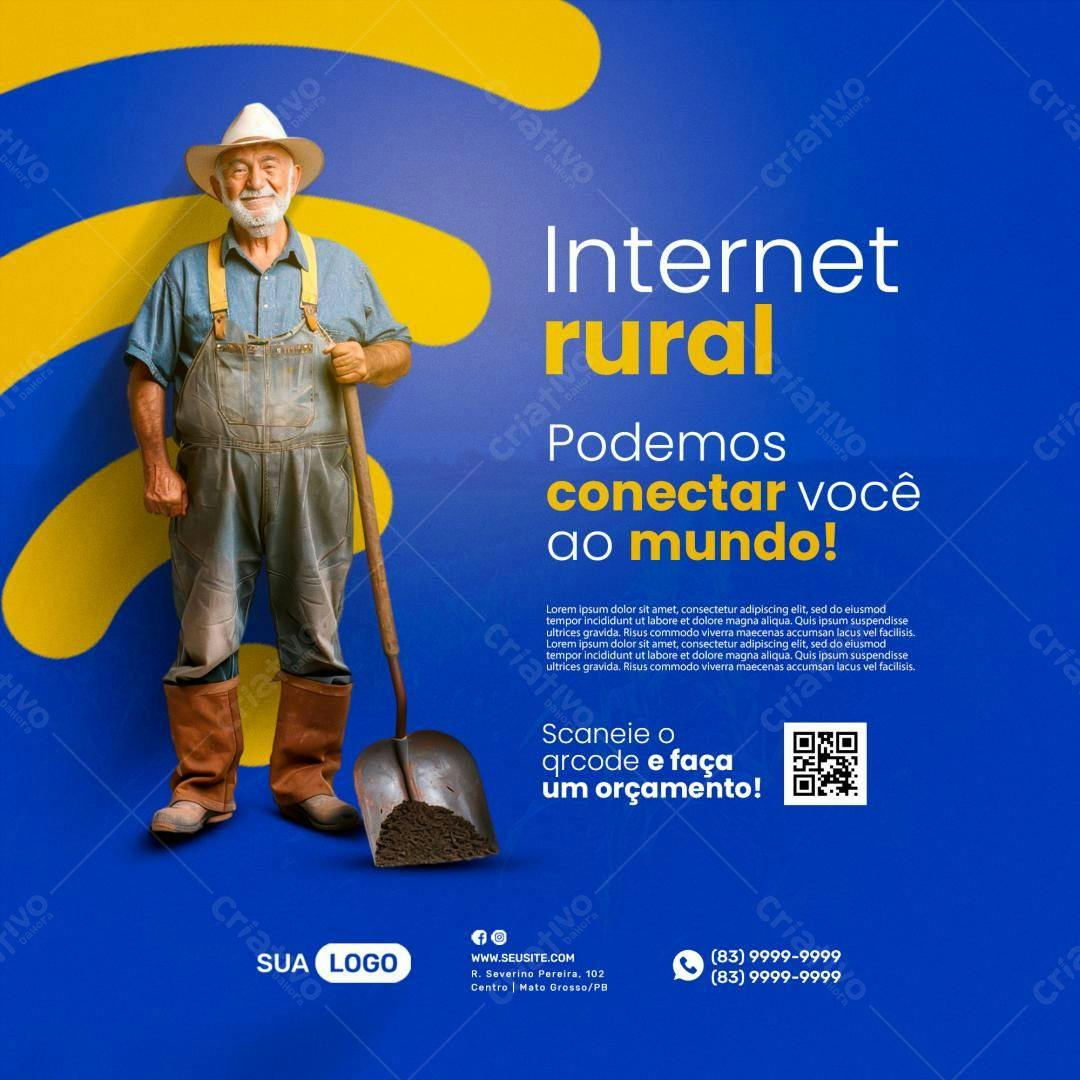 Flyer Internet Rural PSD Editável