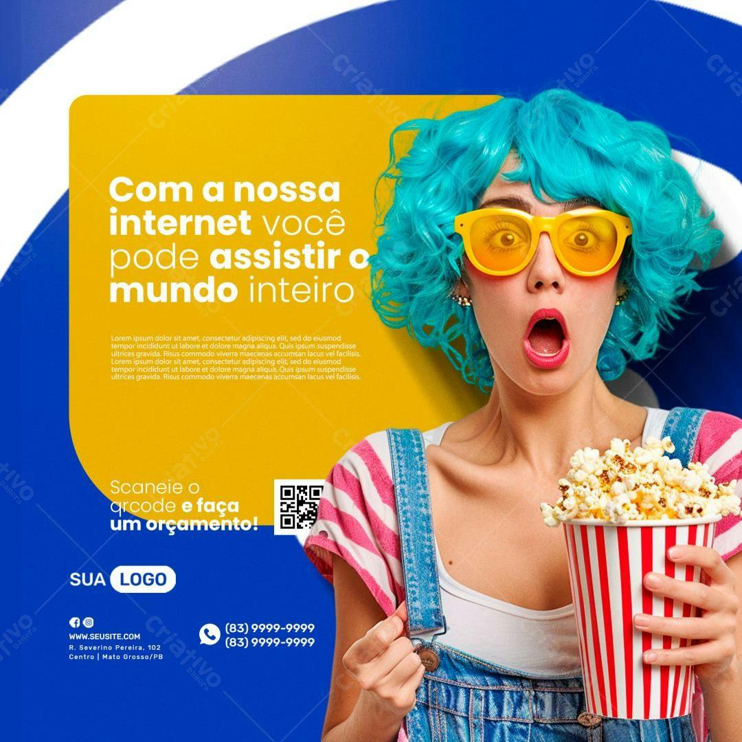 Flyer Propaganda Internet PSD Editável