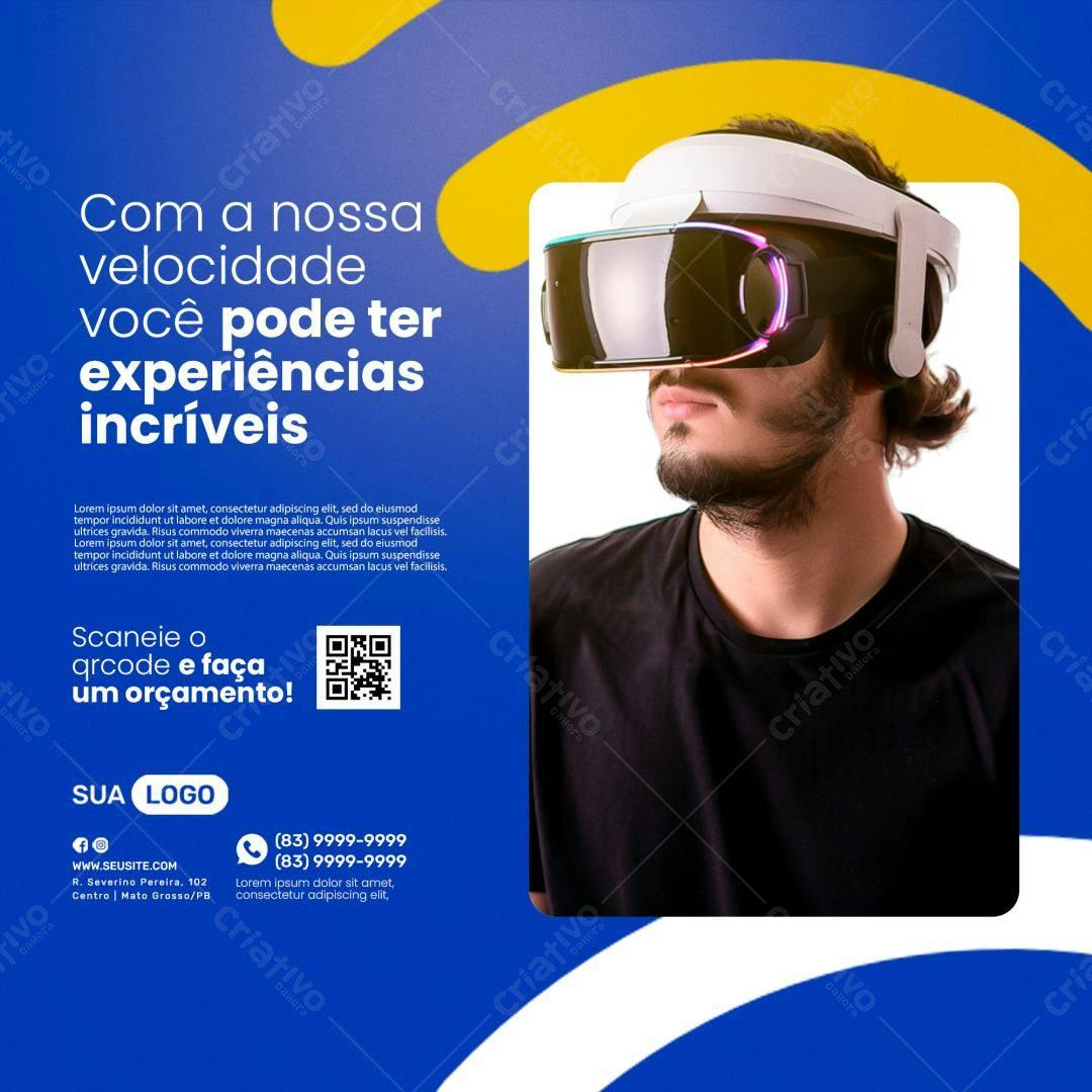 Flyer para Experiência de RV PSD Editável