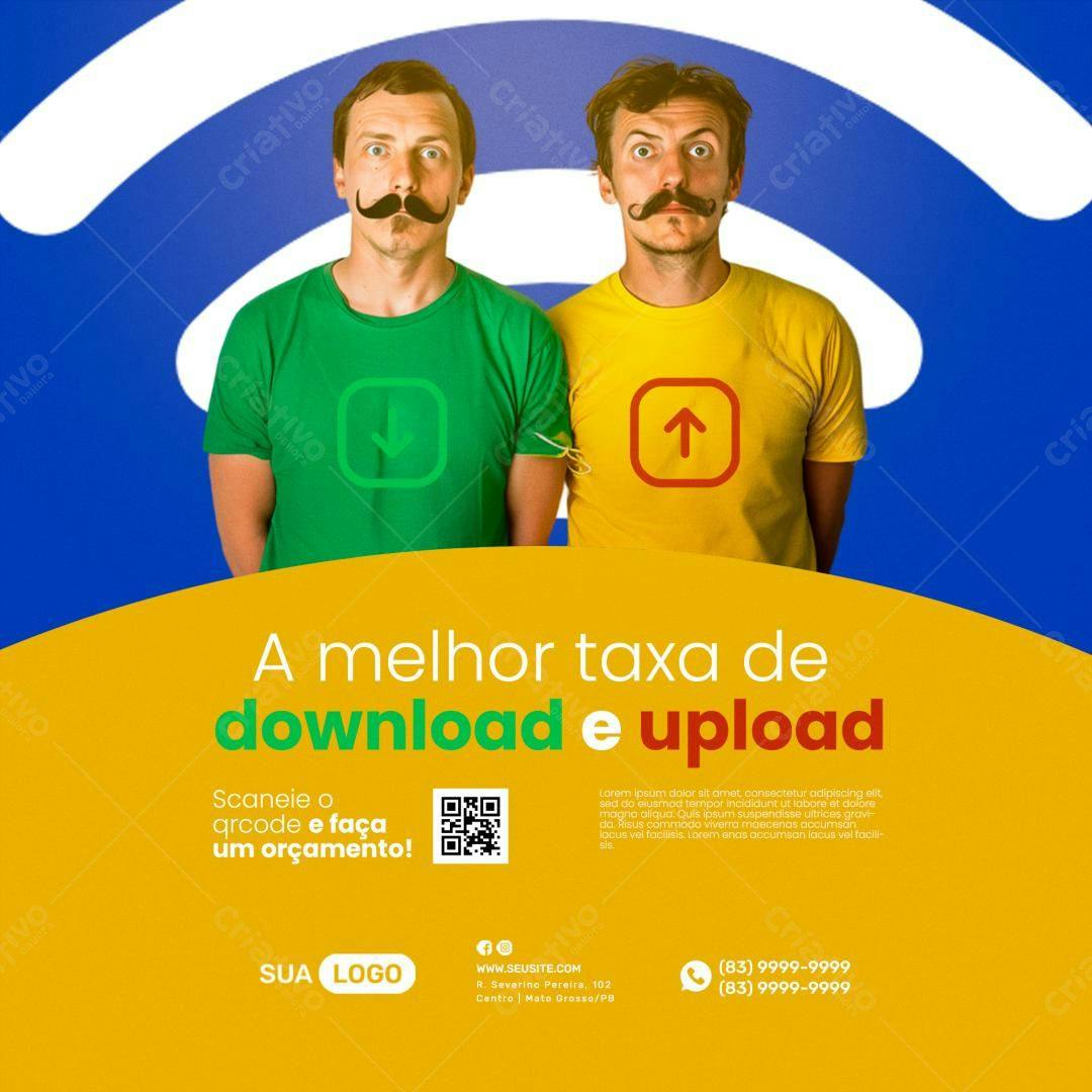 Flyer Internet Banda Larga PSD Editável