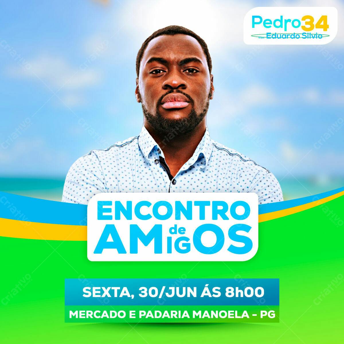 Flyer para Encontro de Amigos PSD Editável