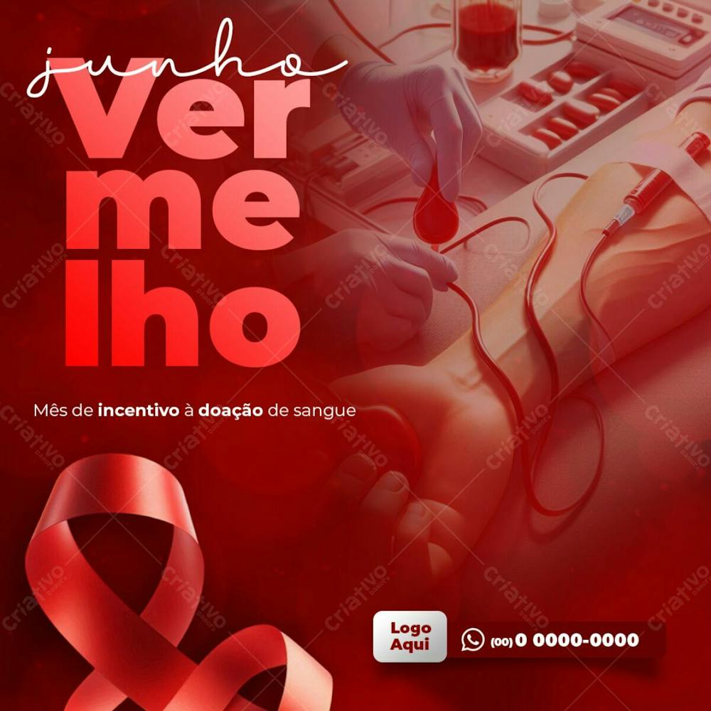 Junho Vermelho Social Media Post