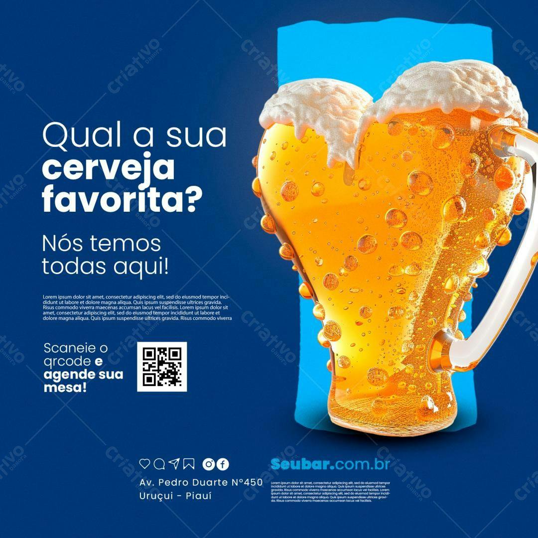 Flyer para Bar Cervejaria PSD Editável