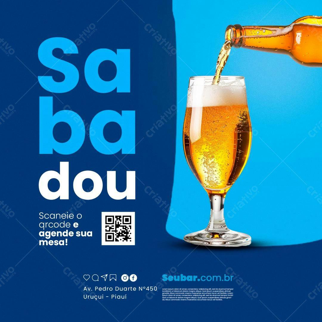 Flyer para Bar PSD Editável