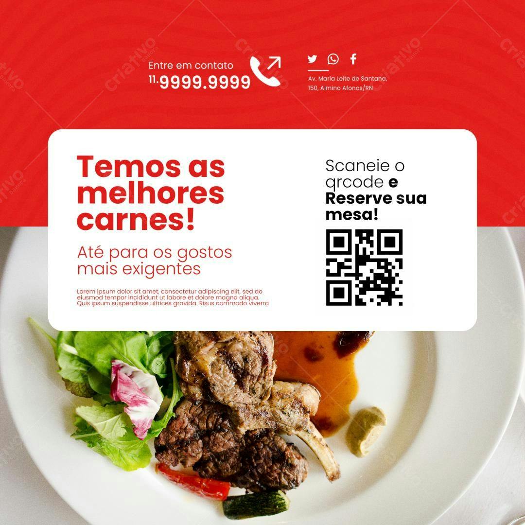 Flyer para Restaurante PSD Editável