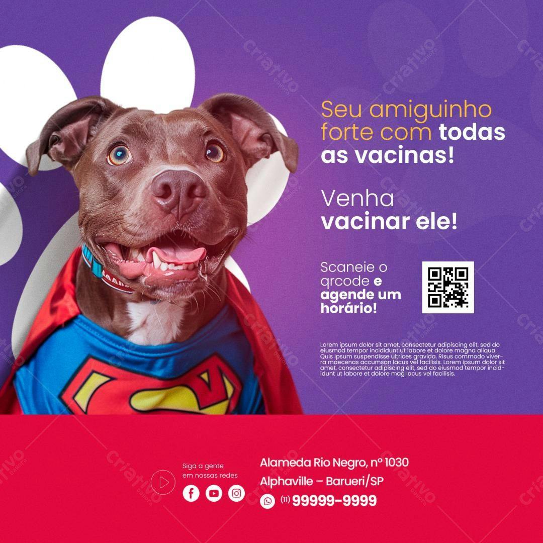 Flyer Vacinação Pet PSD Editável