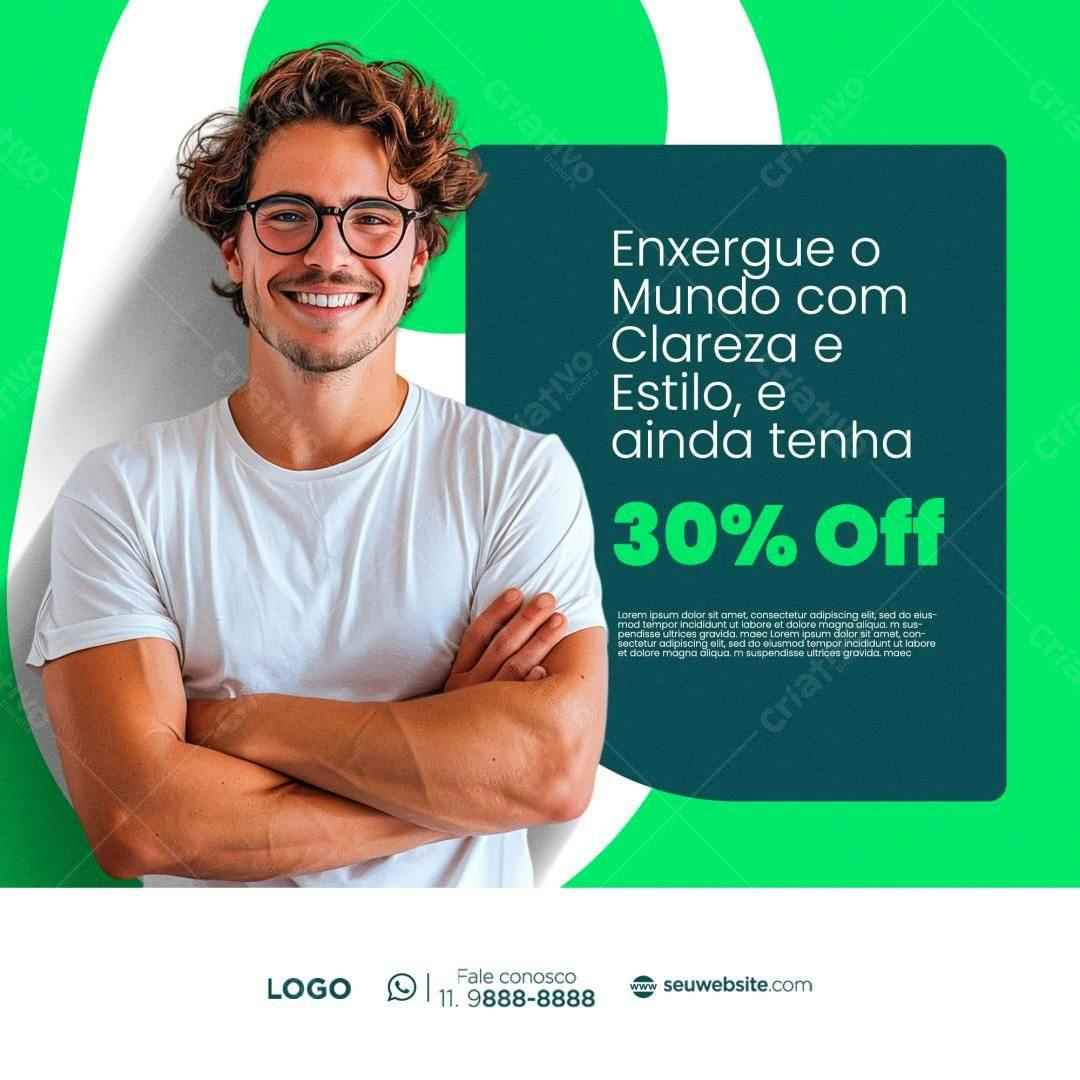 Post para Redes Sociais com Desconto PSD Editável