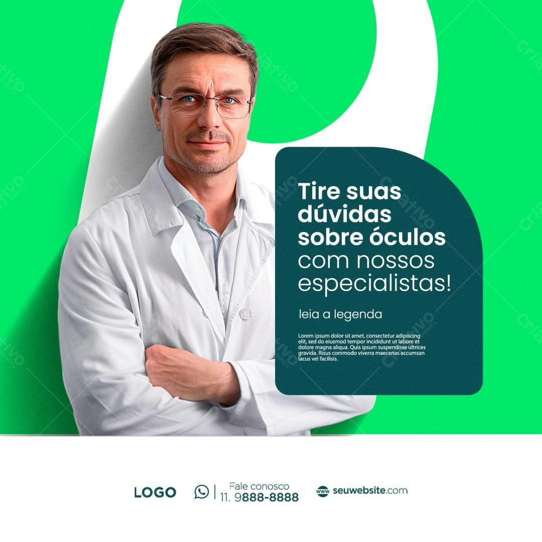 Post para Oftalmologista PSD Editável