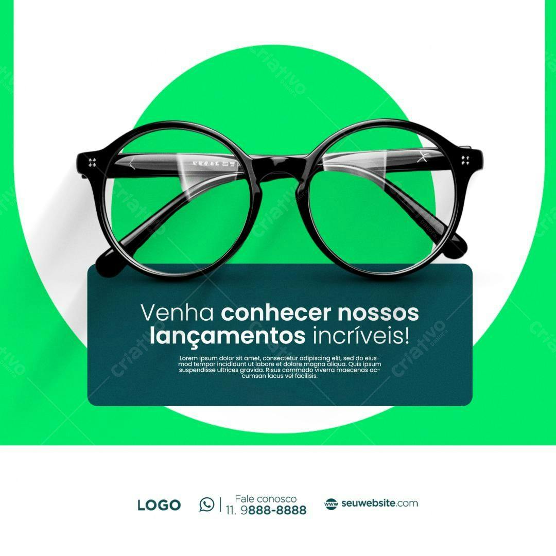 Flyer Lançamento Ótica PSD Editável
