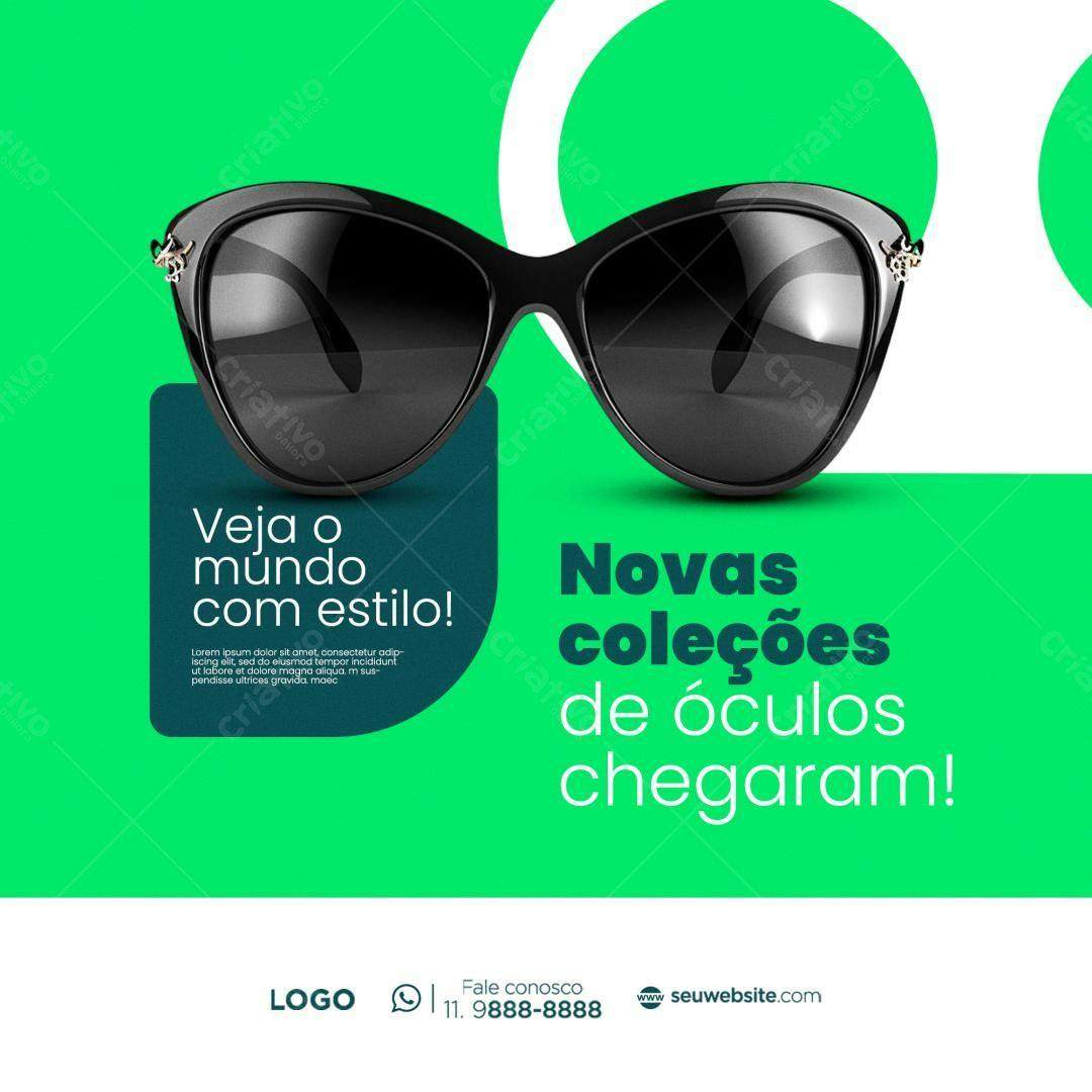 Banner Anúncio Óculos de Sol PSD Editável