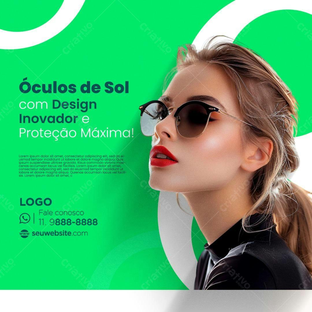 Flyer para Óculos de Sol PSD Editável