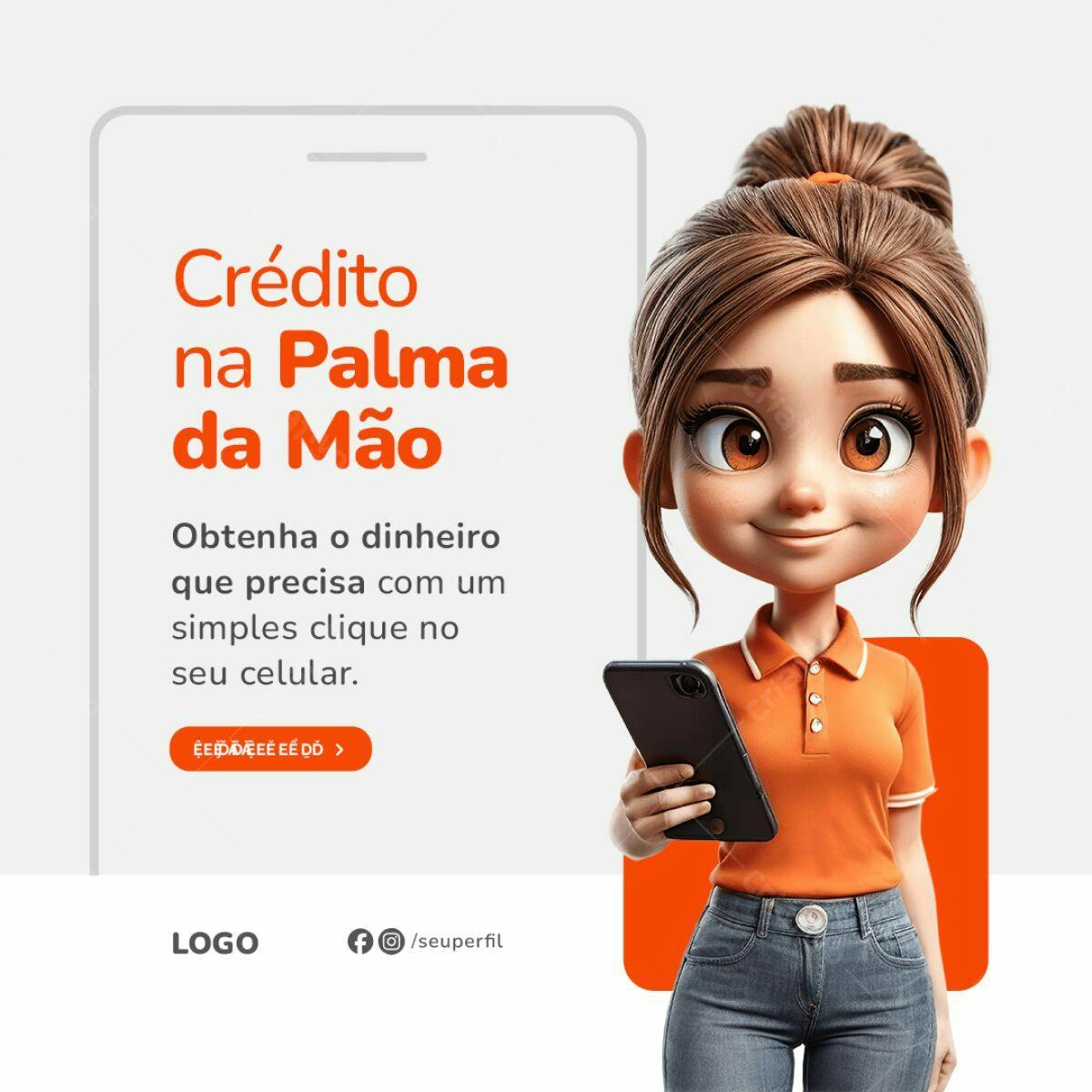 Banner Crédito na Palma da Mão PSD Editável
