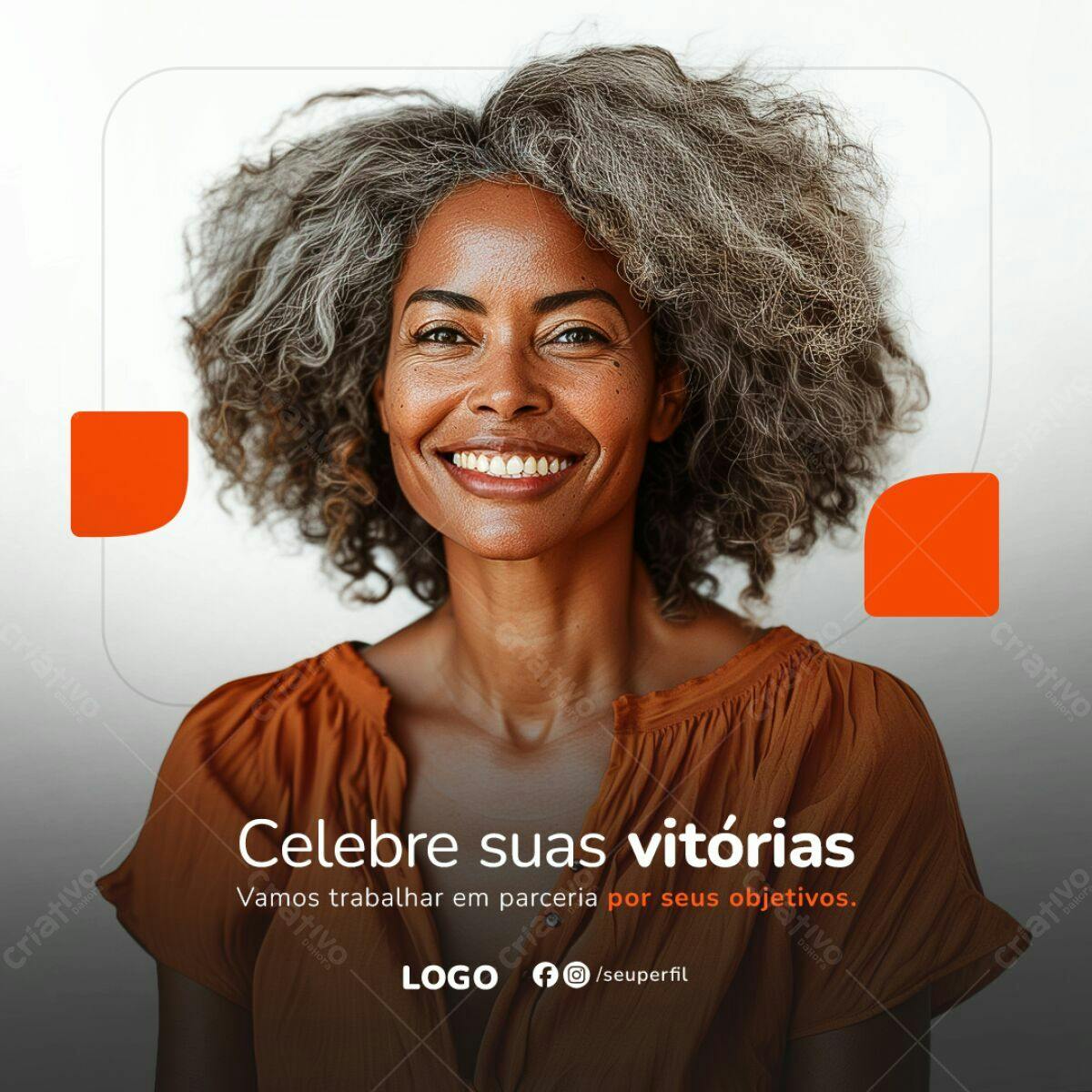 Post para Redes Sociais Celebrando Sucessos PSD Editável