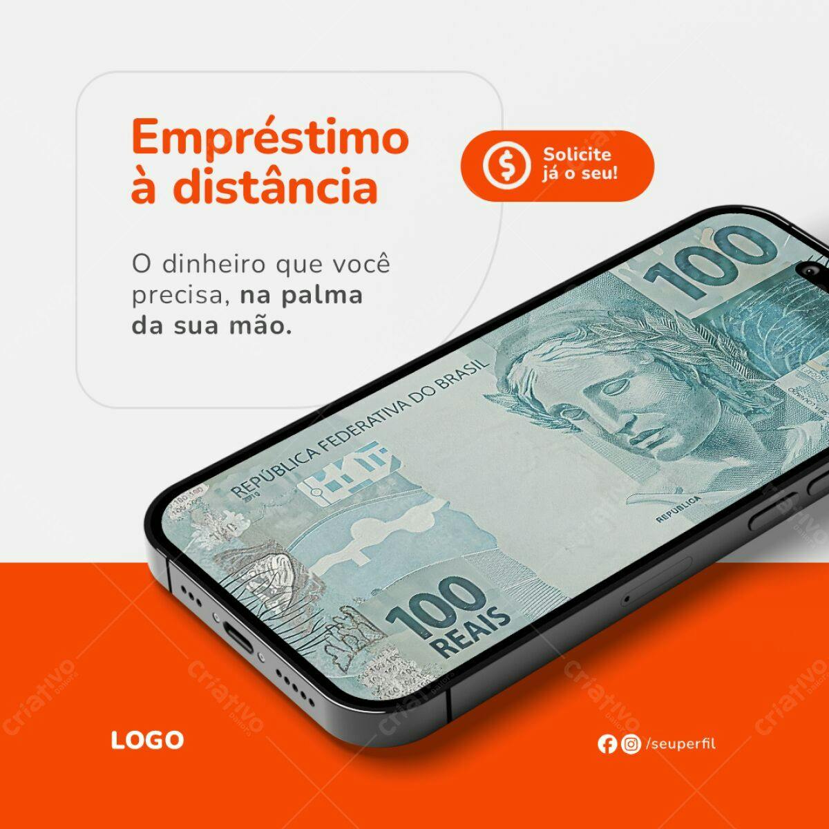 Post para Empréstimo à Distância PSD Editável