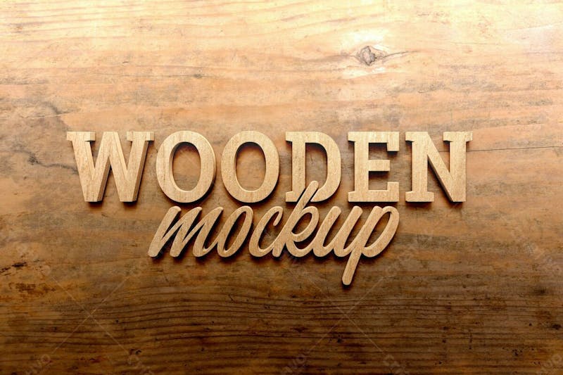 Fechar o design do logotipo de madeira 15 mockup