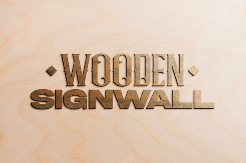 Fechar o design do logotipo de madeira 17 mockup