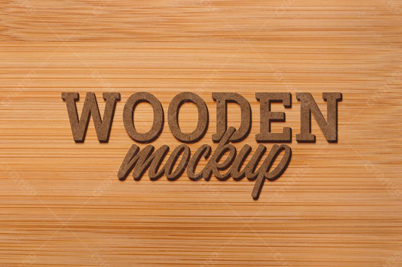 Fechar o design do logotipo de madeira 19 mockup