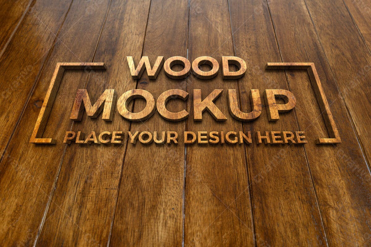 Mockup de Madeira em PSD Editável