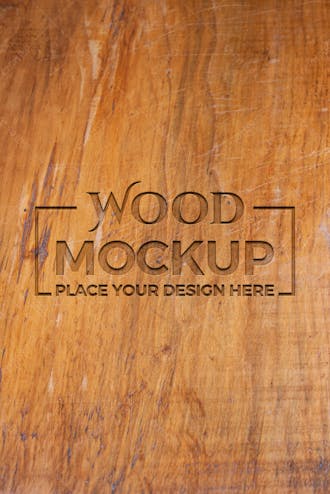 Fechar o design do logotipo de madeira 40 mockup