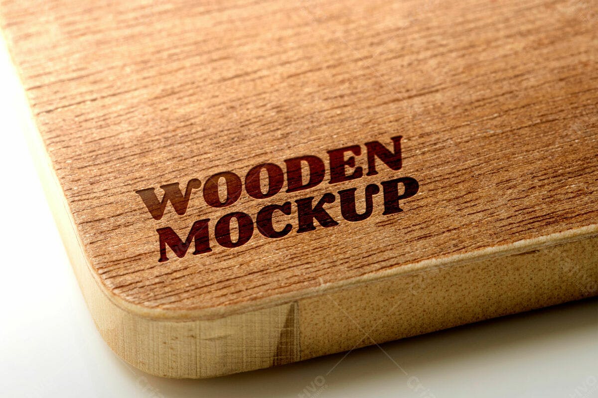 Mockup de Madeira PSD Editável