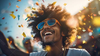 Pessoas Do Festival De Carnaval Brasileiro E Fundo Do Grupo Ai