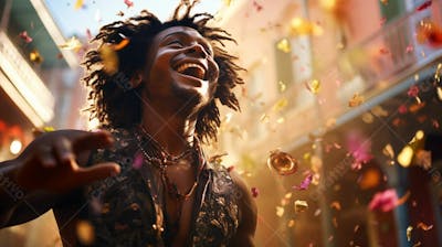 Pessoas Do Festival De Carnaval Brasileiro E Fundo Do Grupo Ai