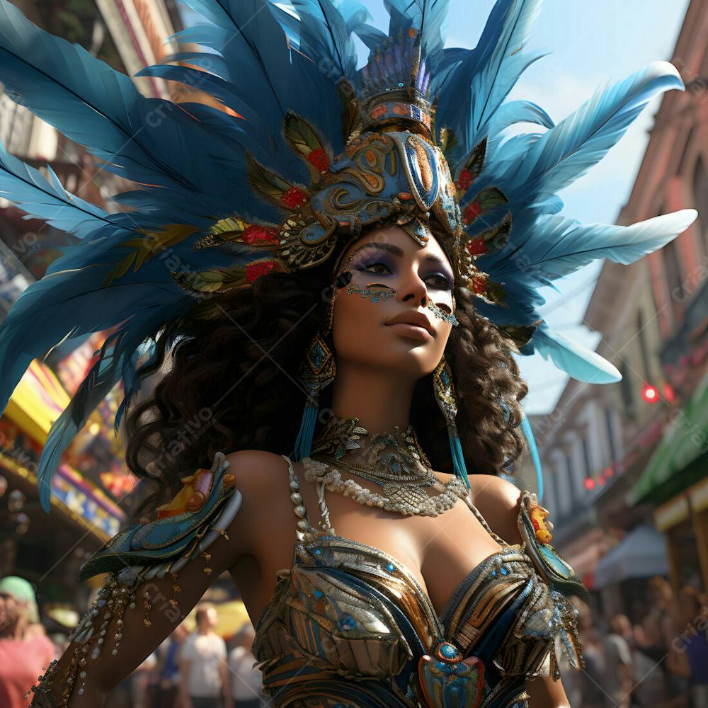 Pessoas Do Festival De Carnaval Brasileiro E Fundo Do Grupo Ai