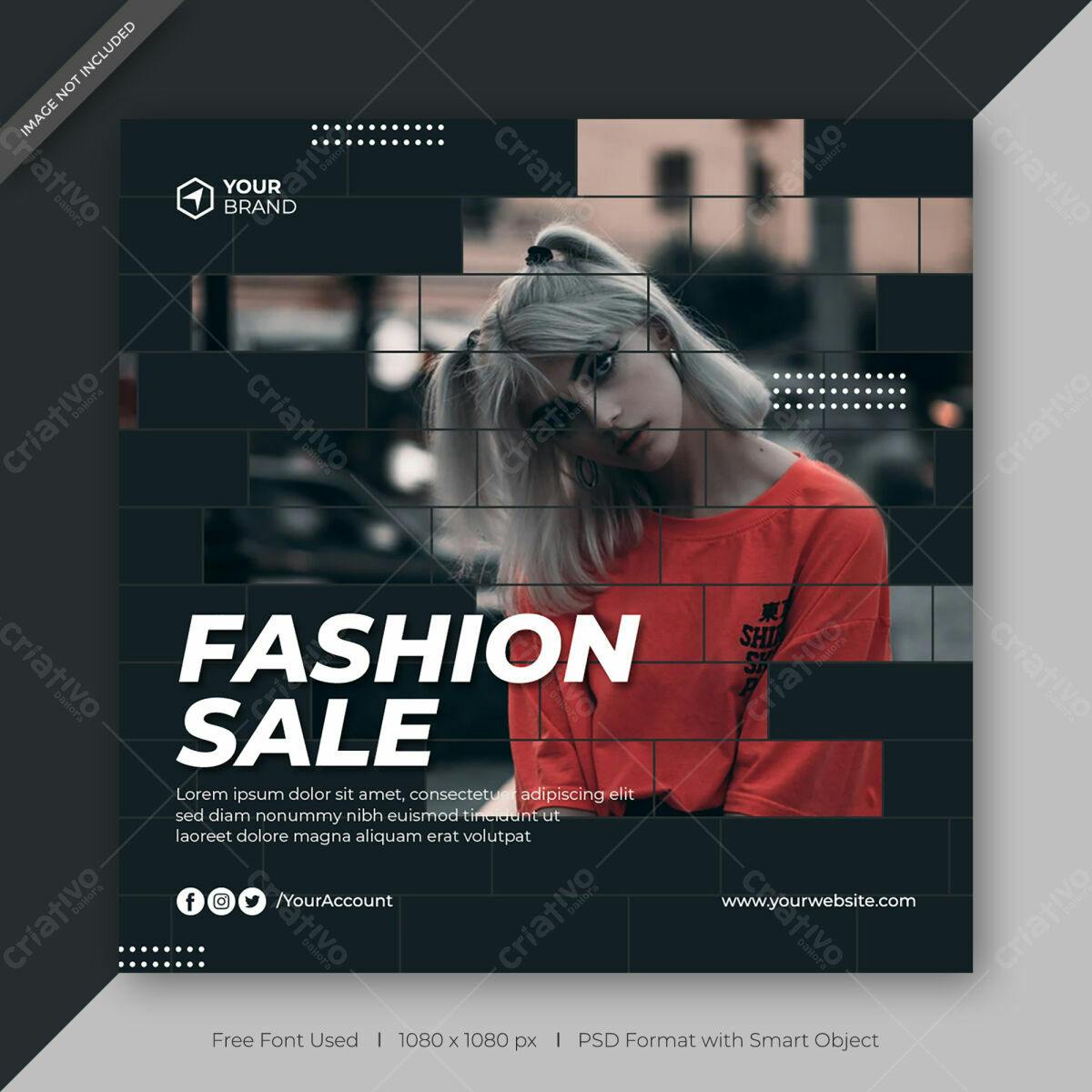 Post para Promoção de Moda PSD Editável