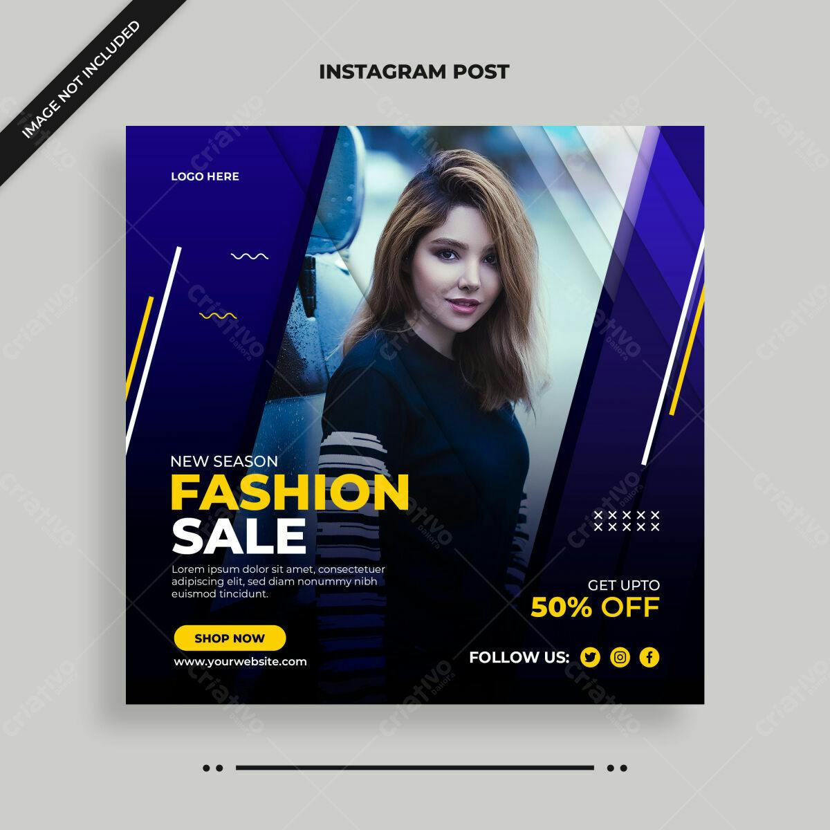 Post Instagram para Promoção de Moda PSD Editável