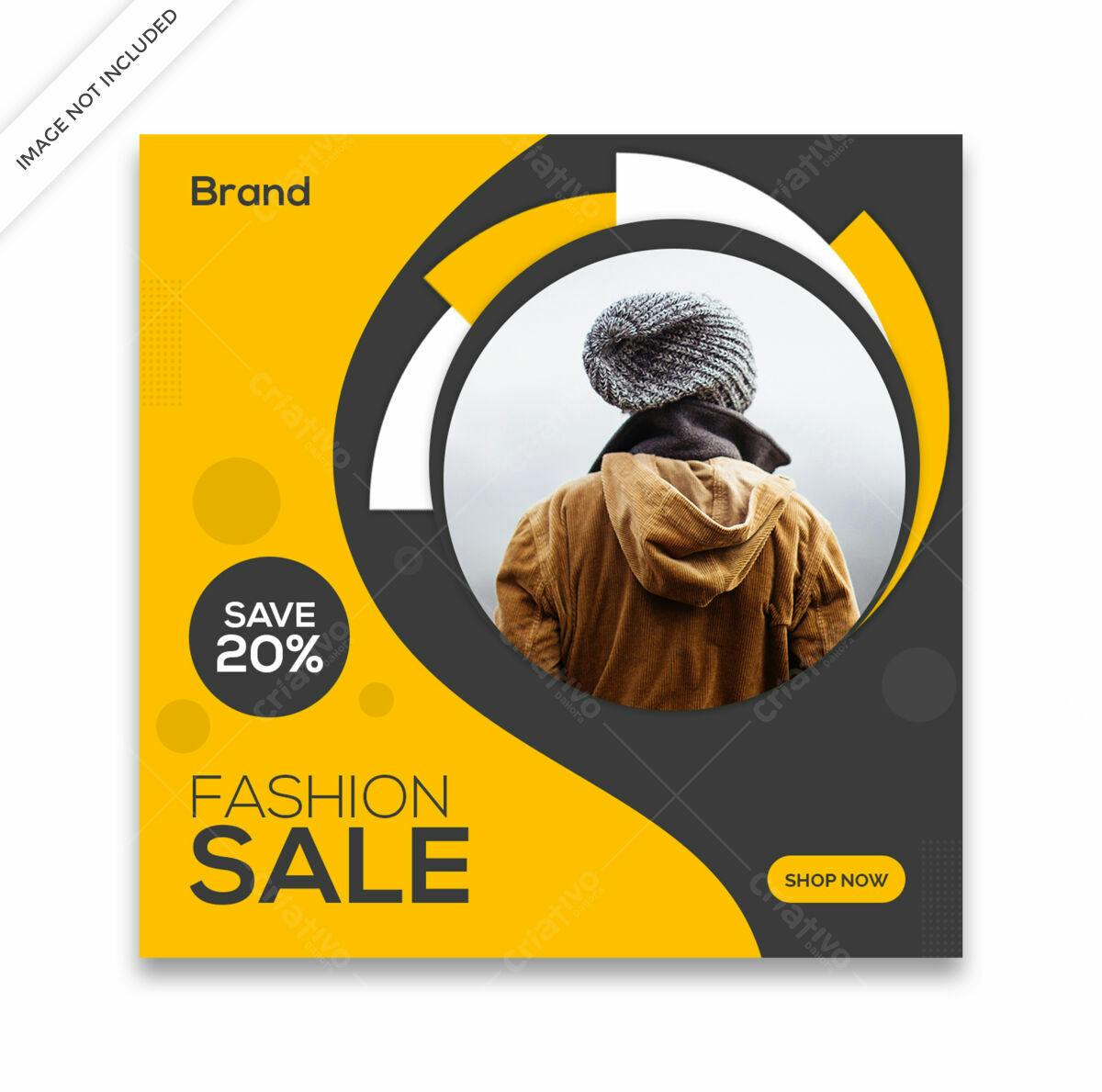 Post para Promoção de Moda PSD Editável